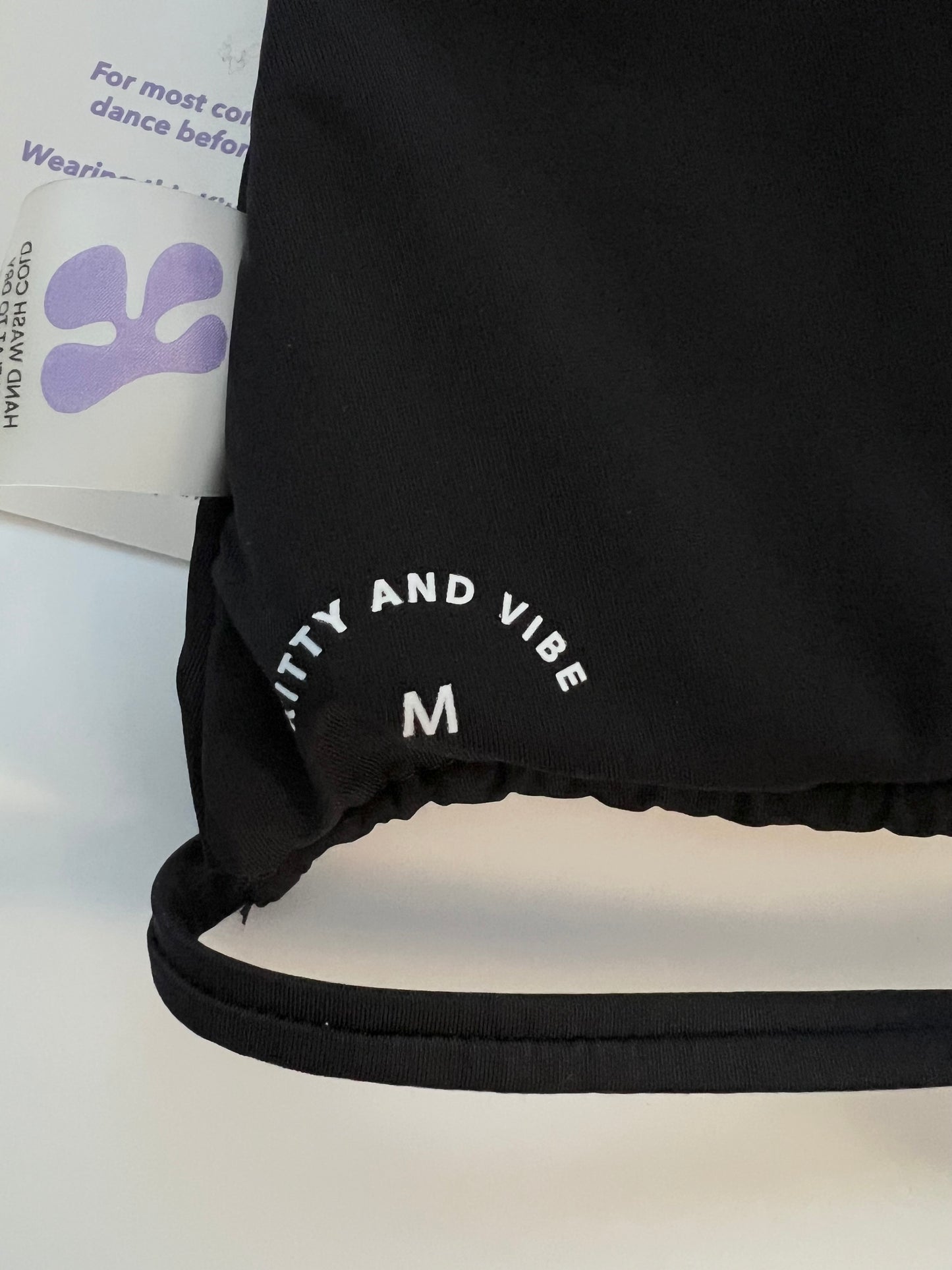 Kitty and Vibe Black Triangle Halter Bikini Top