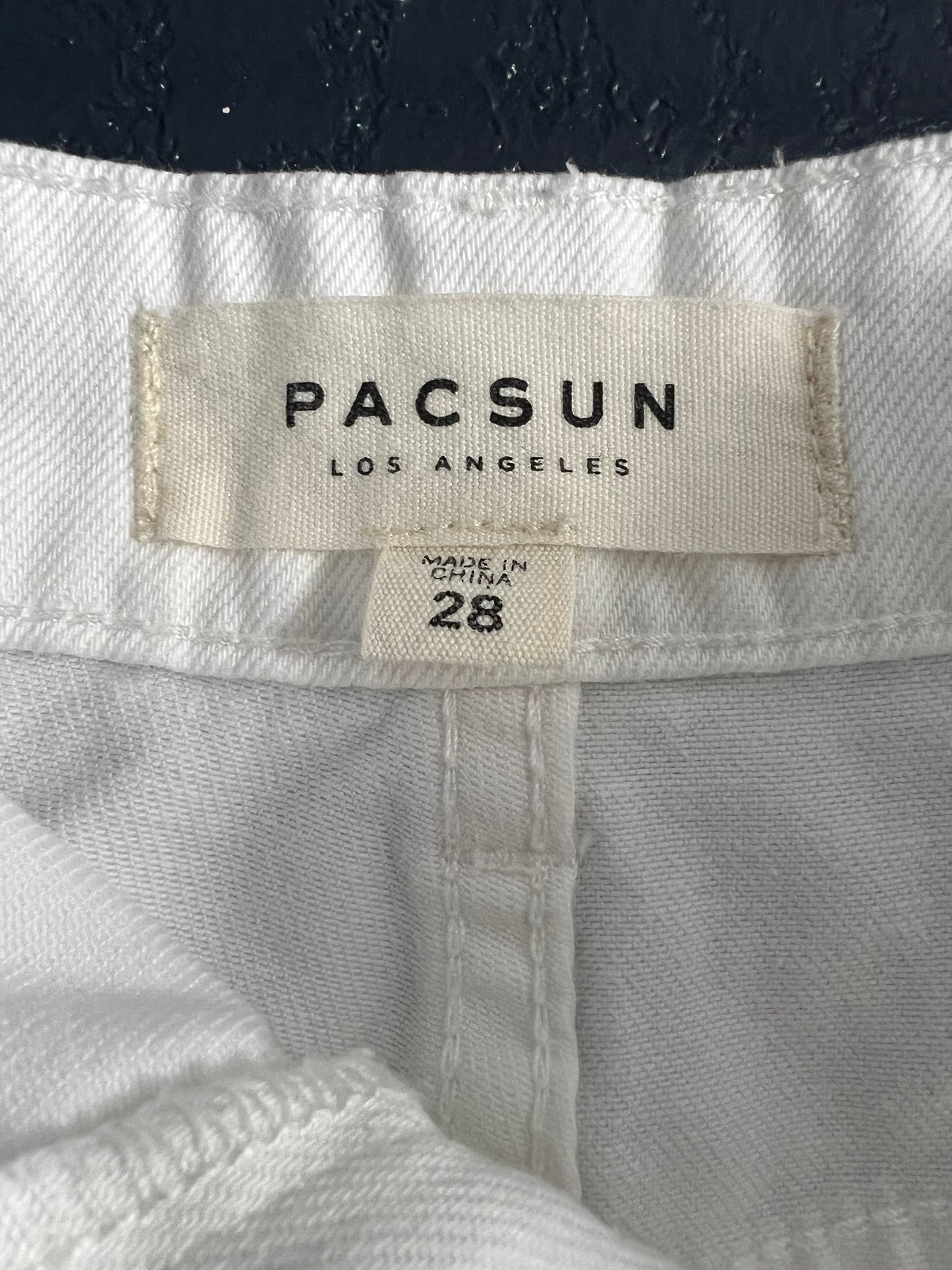 Pacsun Raw Hem White Denim Miniskirt