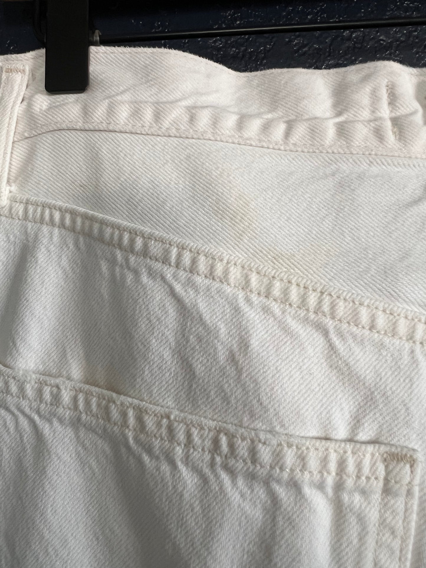 AGOLDE 90s High Rise Straight Leg White Jeans