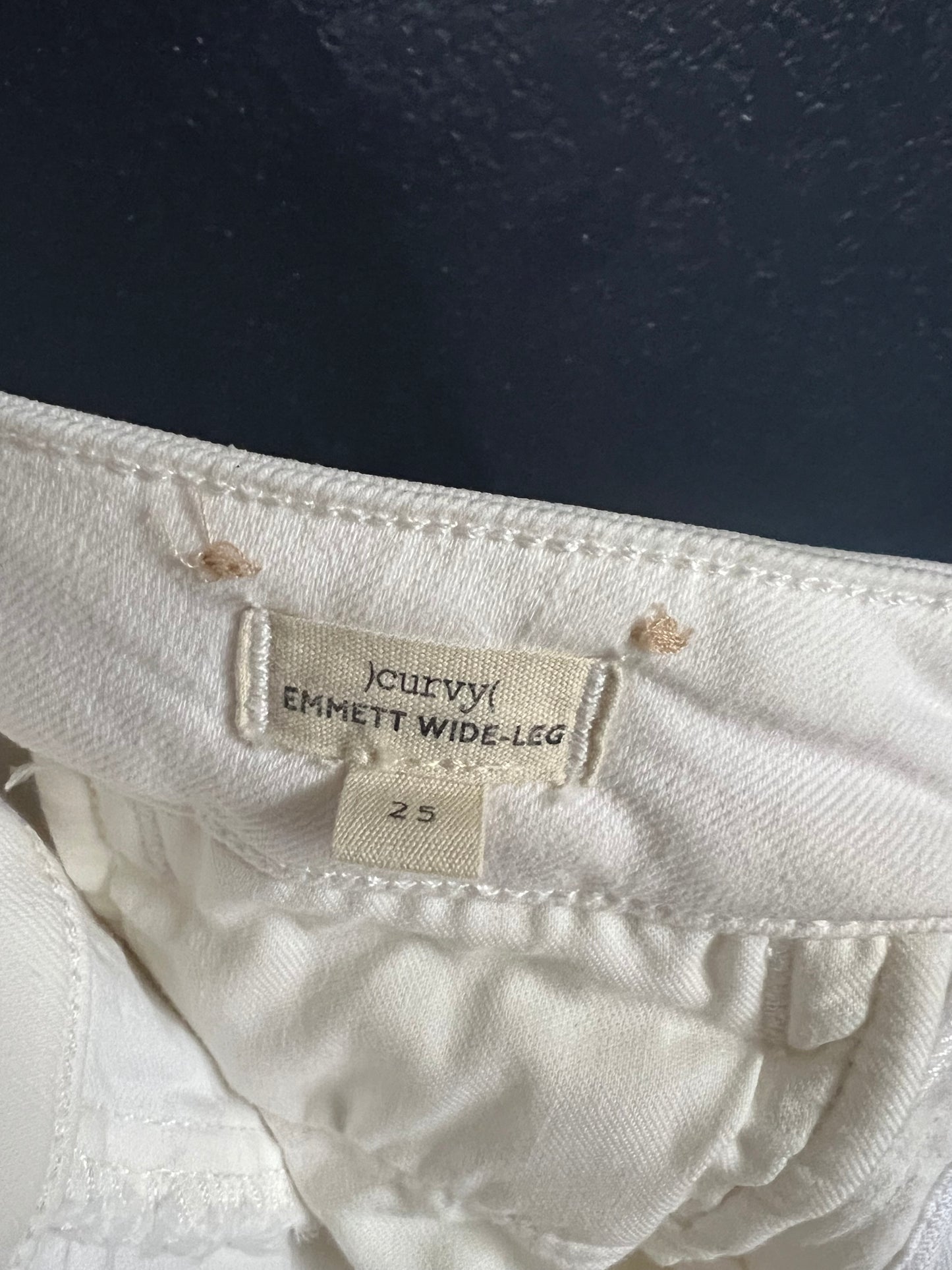 Madewell The Curvy Emmett Wide-Leg Jean in Tile White