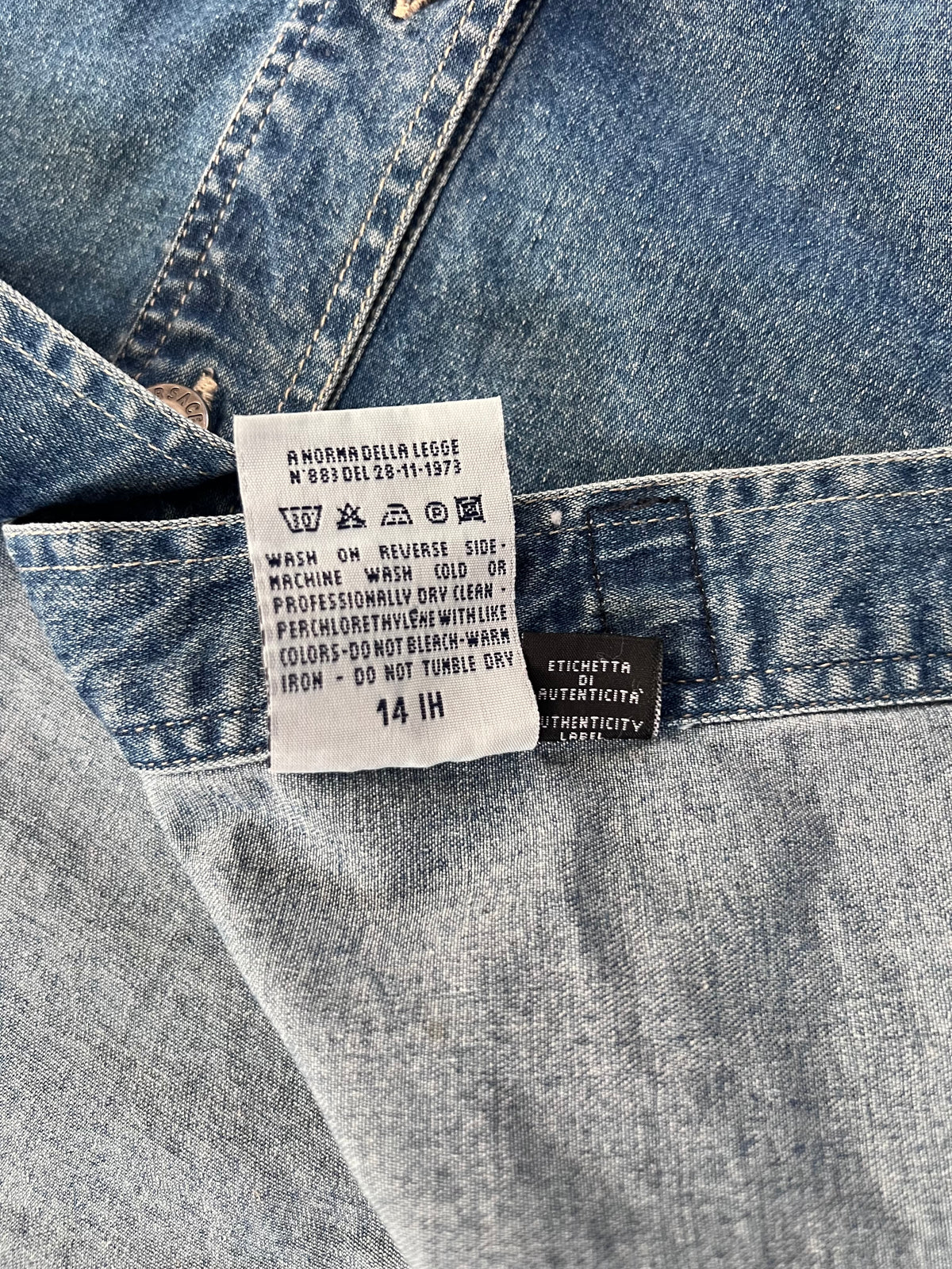 Versace Jeans Couture Blue Denim Sleeveless Shirt