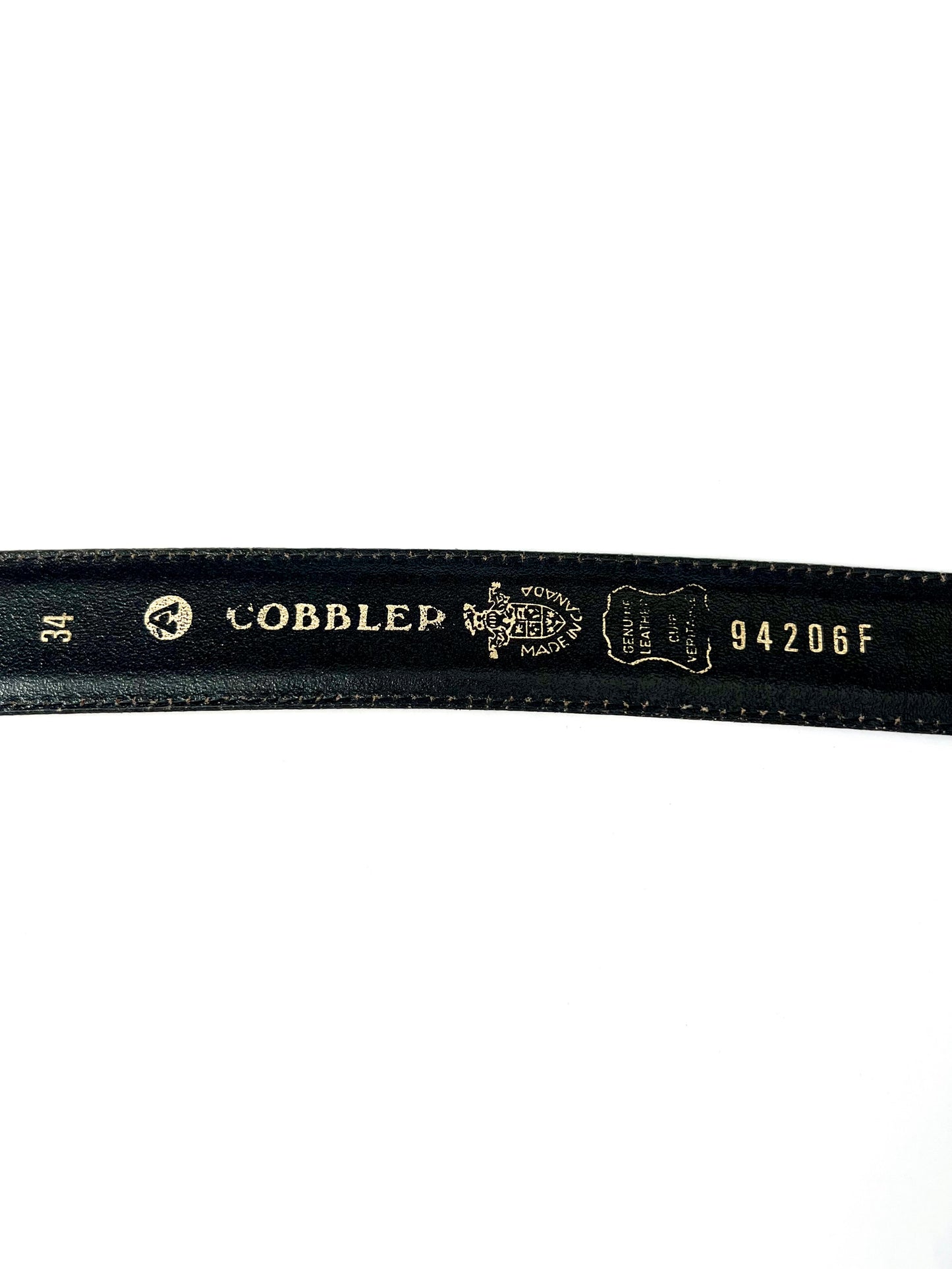 Vintage Cobbler Burgundy Leather Belt