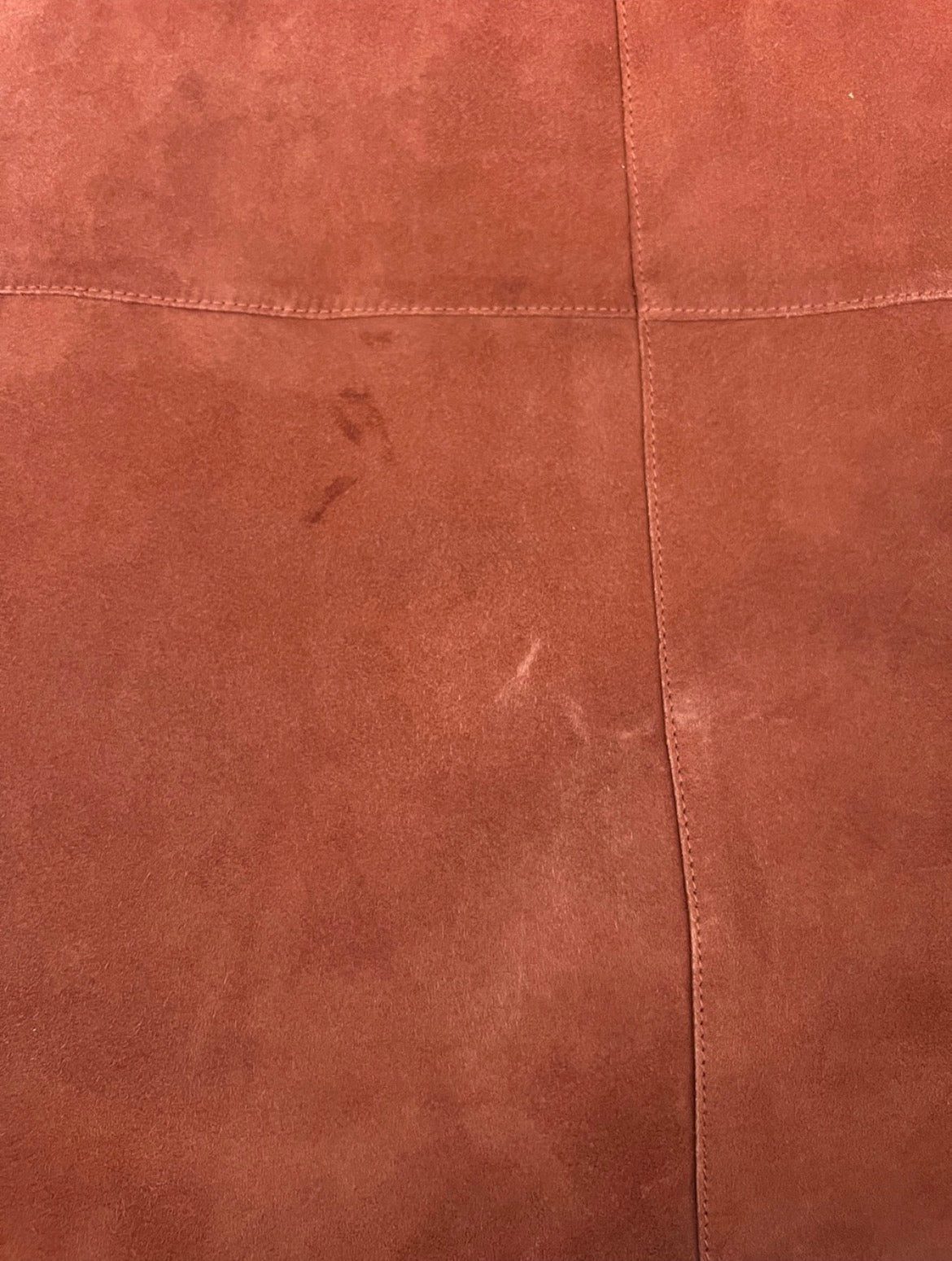 Sézane Hanna Cognac Suede Midi Skirt