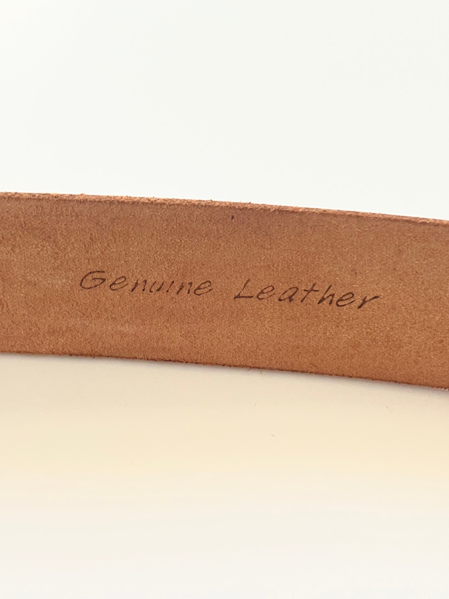 White Leather Belt with Heart Buckle