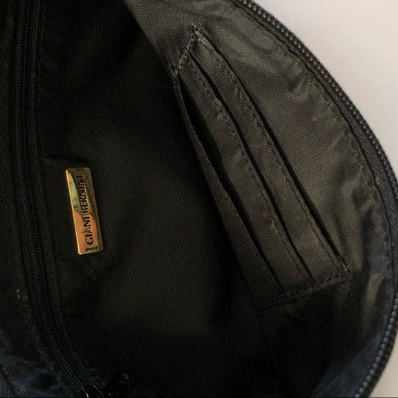 Vintage Giani Bernini Black Rectangular Shoulder Bag