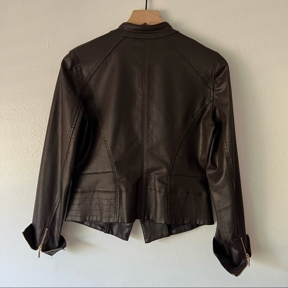 White House Black Market Brown Fitted Jacket