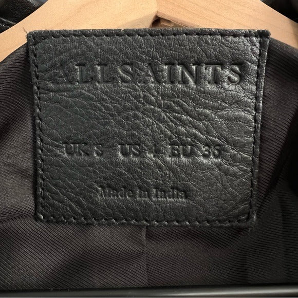 All Saints Dalby Leather Biker Jacket