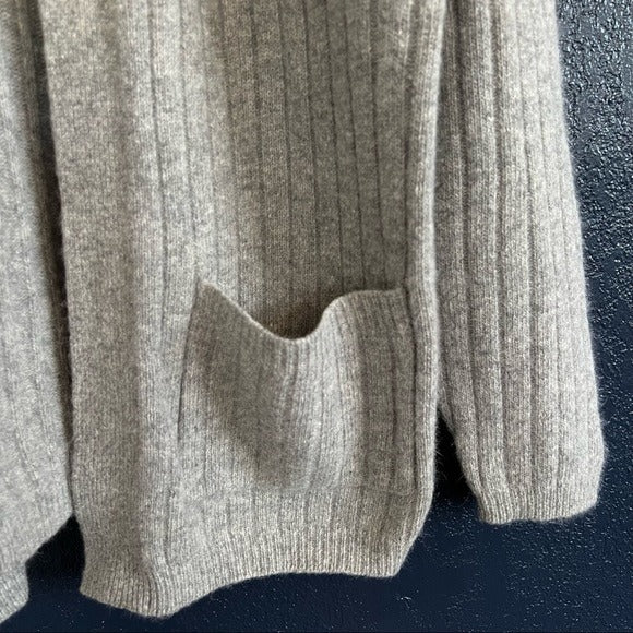 Neil Martin Vintage Grey Wool Blend Open Front Cardigan