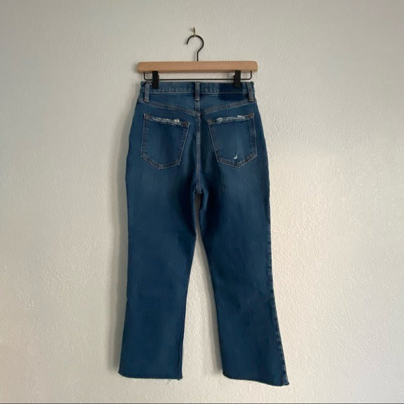 Abercrombie & Fitch Blue Kick Ultra High Exposed Flare Leg Jeans