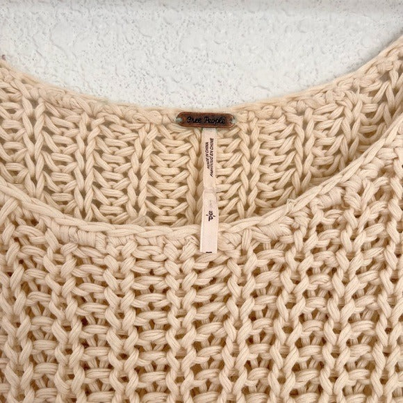 Free People Knitted Mock Neck Short Sleeve Sweater