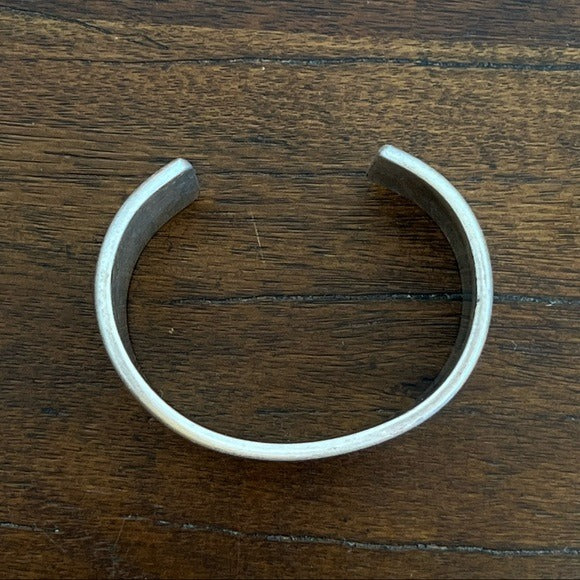 Lucky Brand Silver Toned Curved Cuff Bracelet