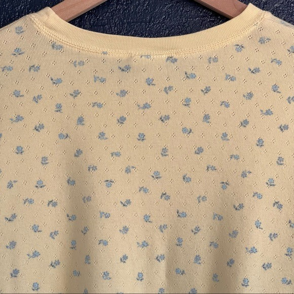 Vintage Old Navy Cotton Floral Print Long Sleeve