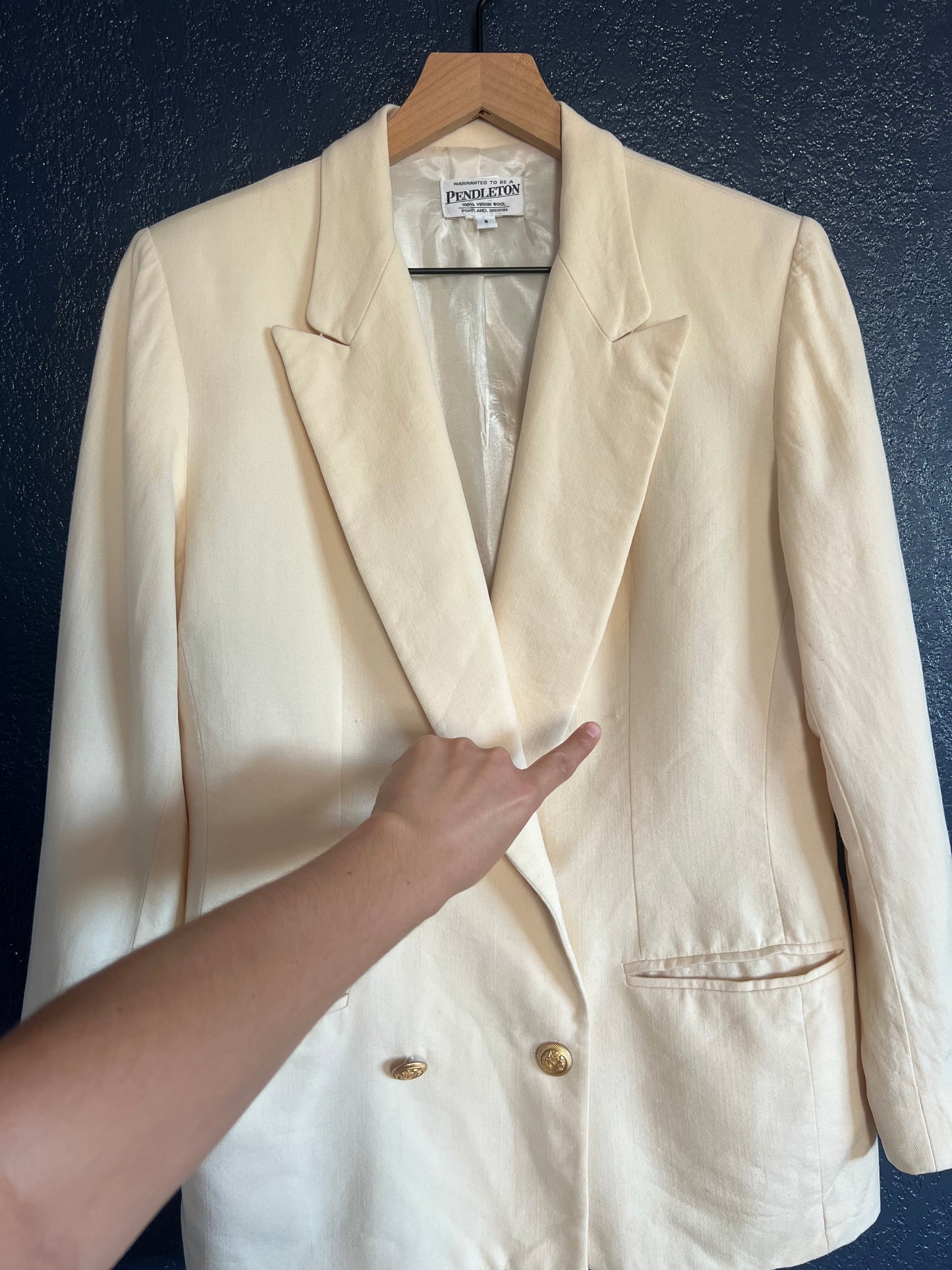 Vintage Pendleton Cream Blazer