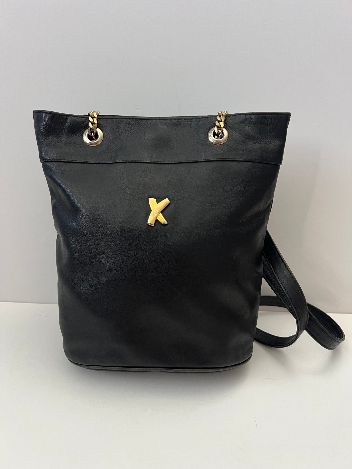 Vintage Paloma Picasso Black Bucket Bag