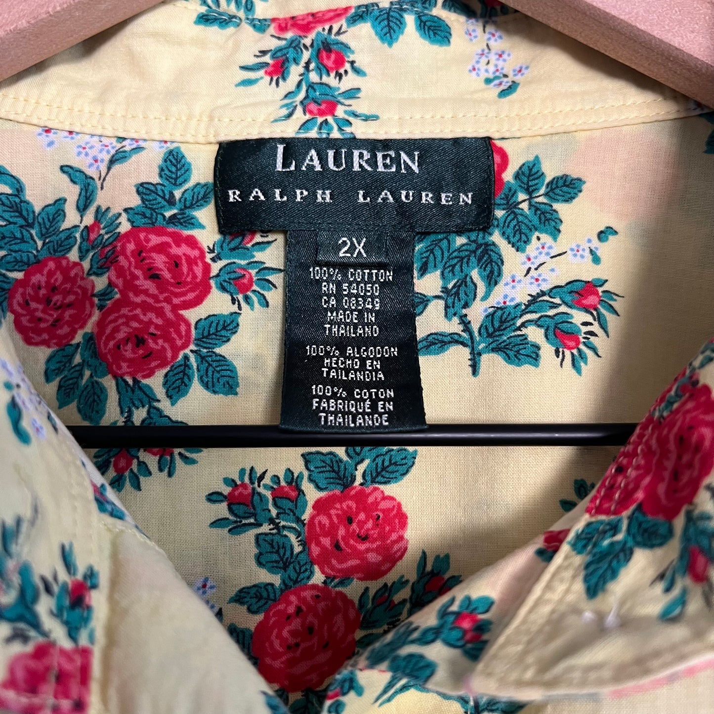 Vintage Lauren Ralph Lauren Sleeveless Button-up Shirt in Floral Print