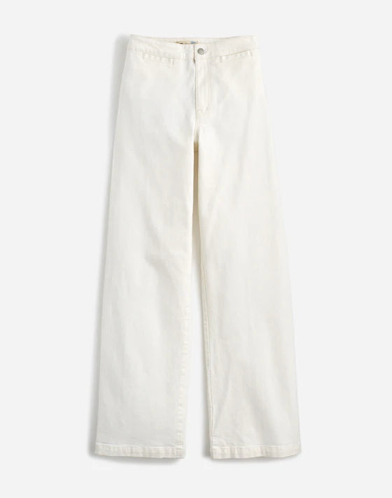 Madewell The Curvy Emmett Wide-Leg Jean in Tile White