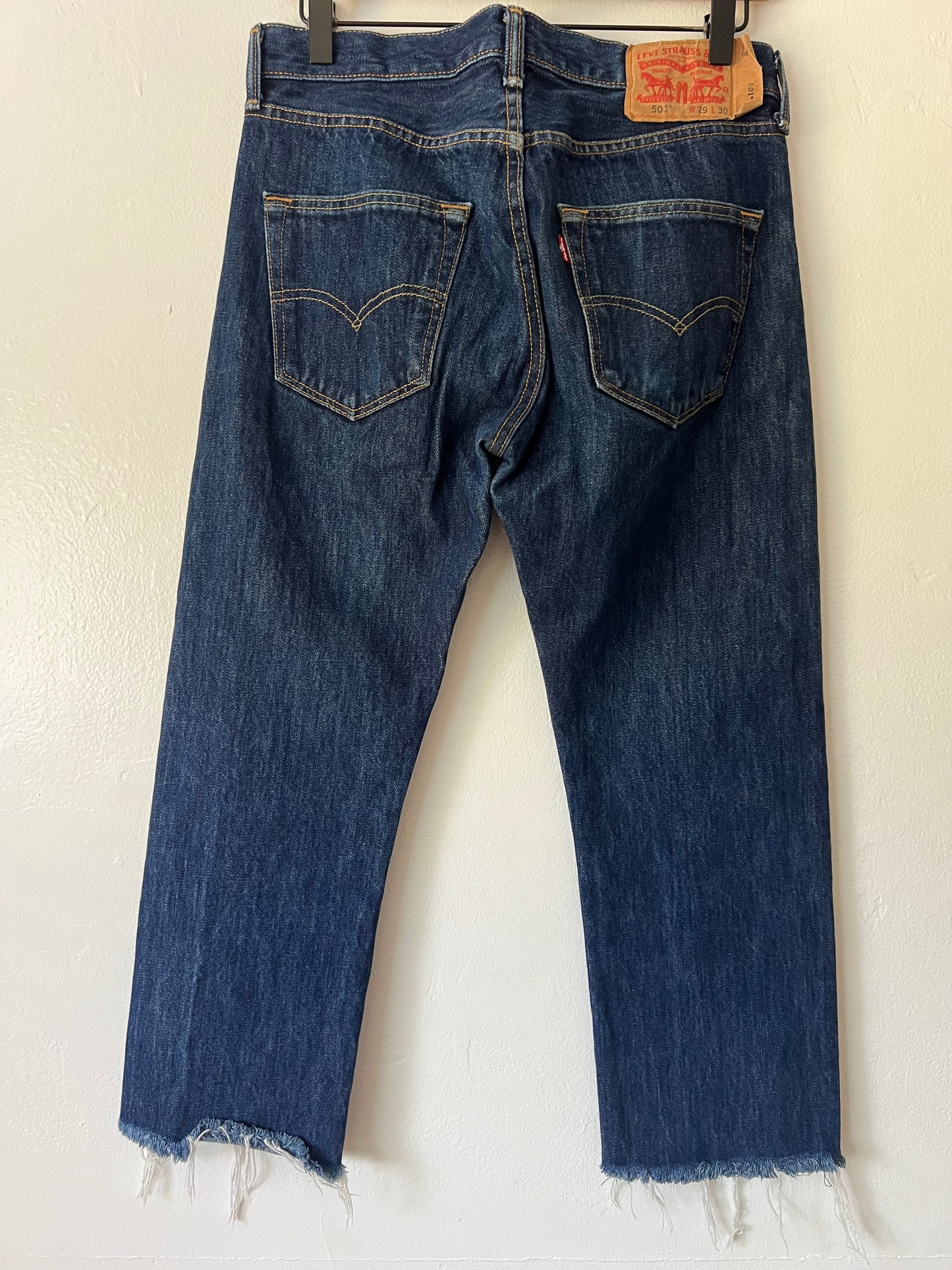 Levi’s 501 Cropped Raw Hem Jeans