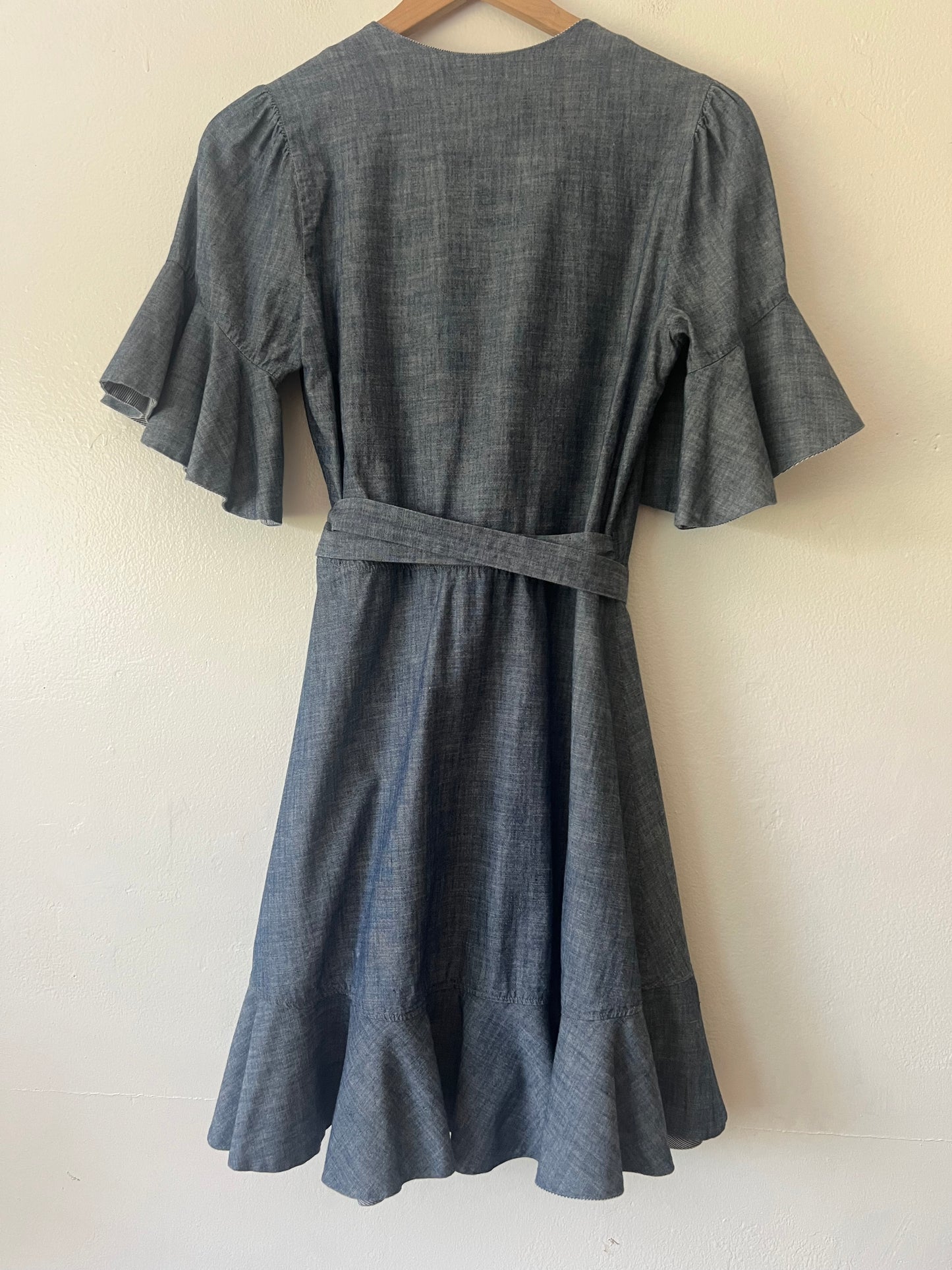 7 For All Mankind Chambray Wrap Dress