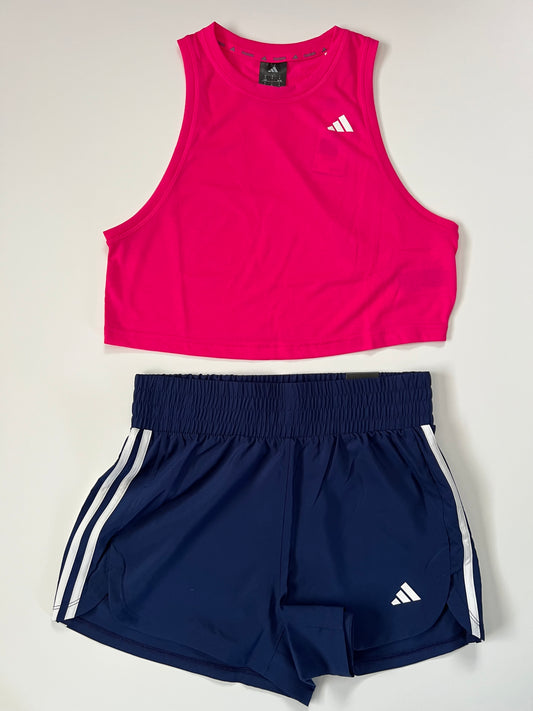 Adidas Workout Set – Pacer Training Shorts & Train Essentials Boxy Tank