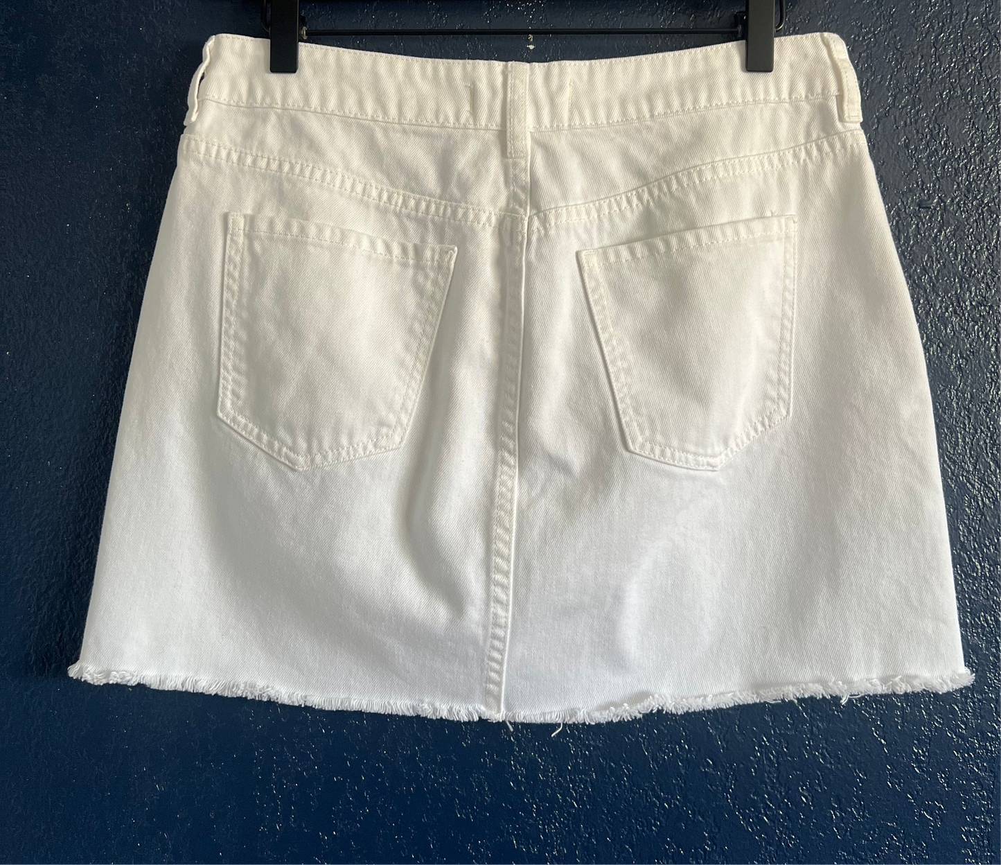Pacsun Raw Hem White Denim Miniskirt