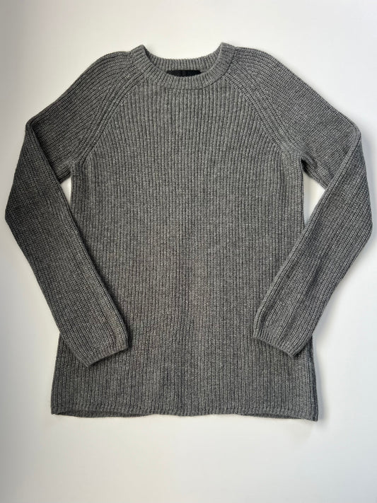 Jenni Kayne Cashmere Fisherman Back-Slit Ribbed Sweater