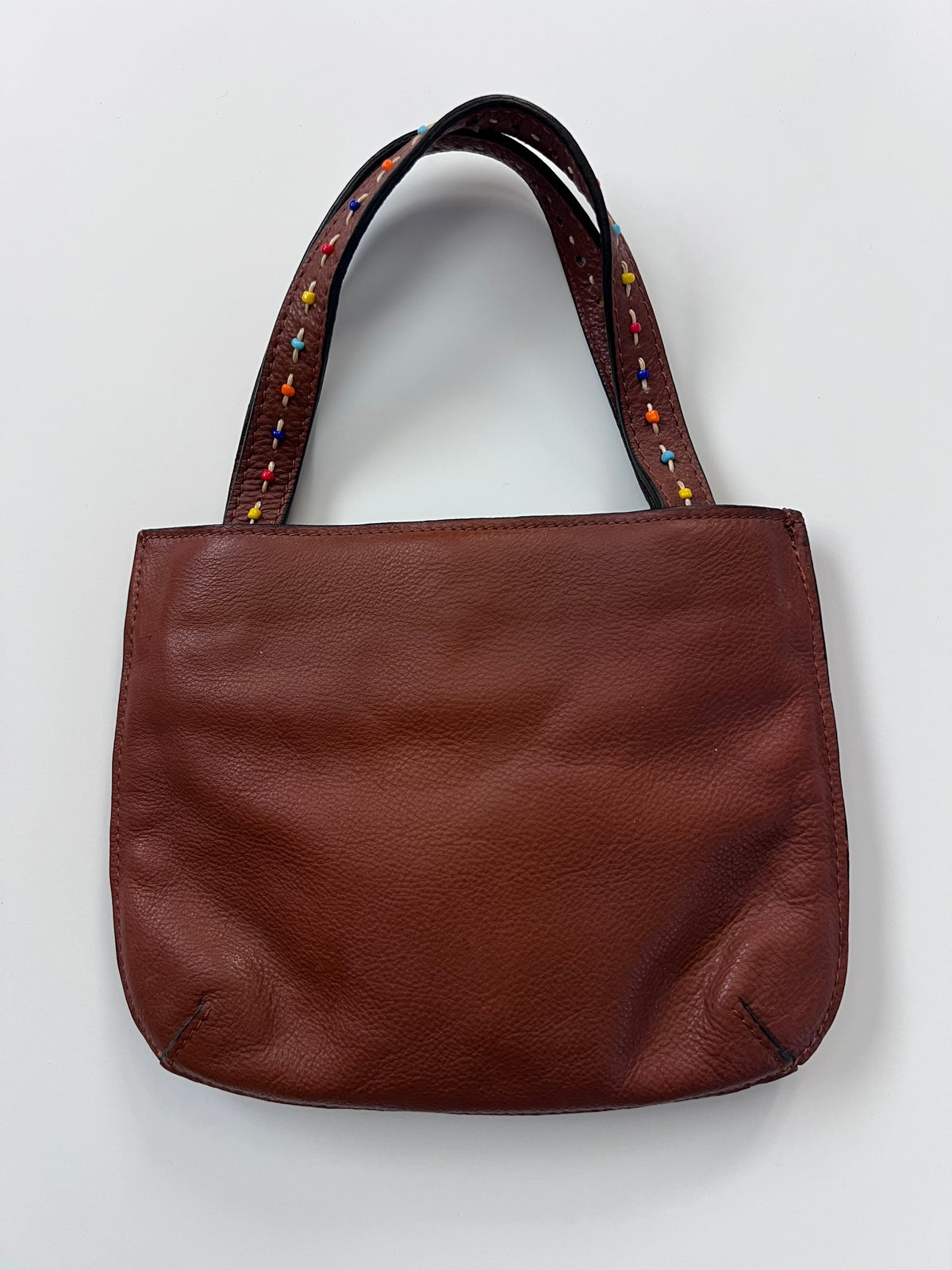 Vintage Fossil Brown Leather Mini Handbag