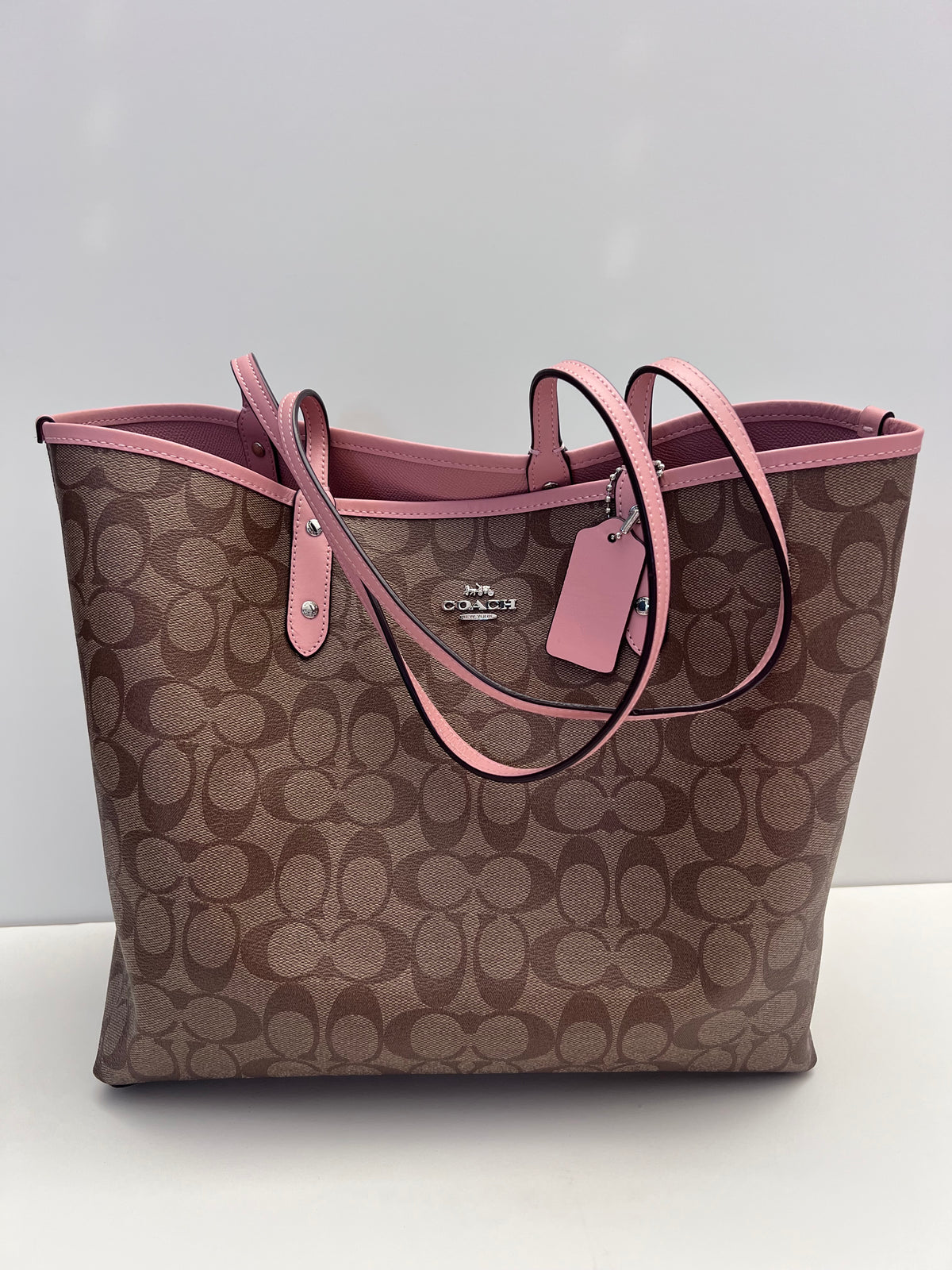 Coach Pink Reversible City Tote