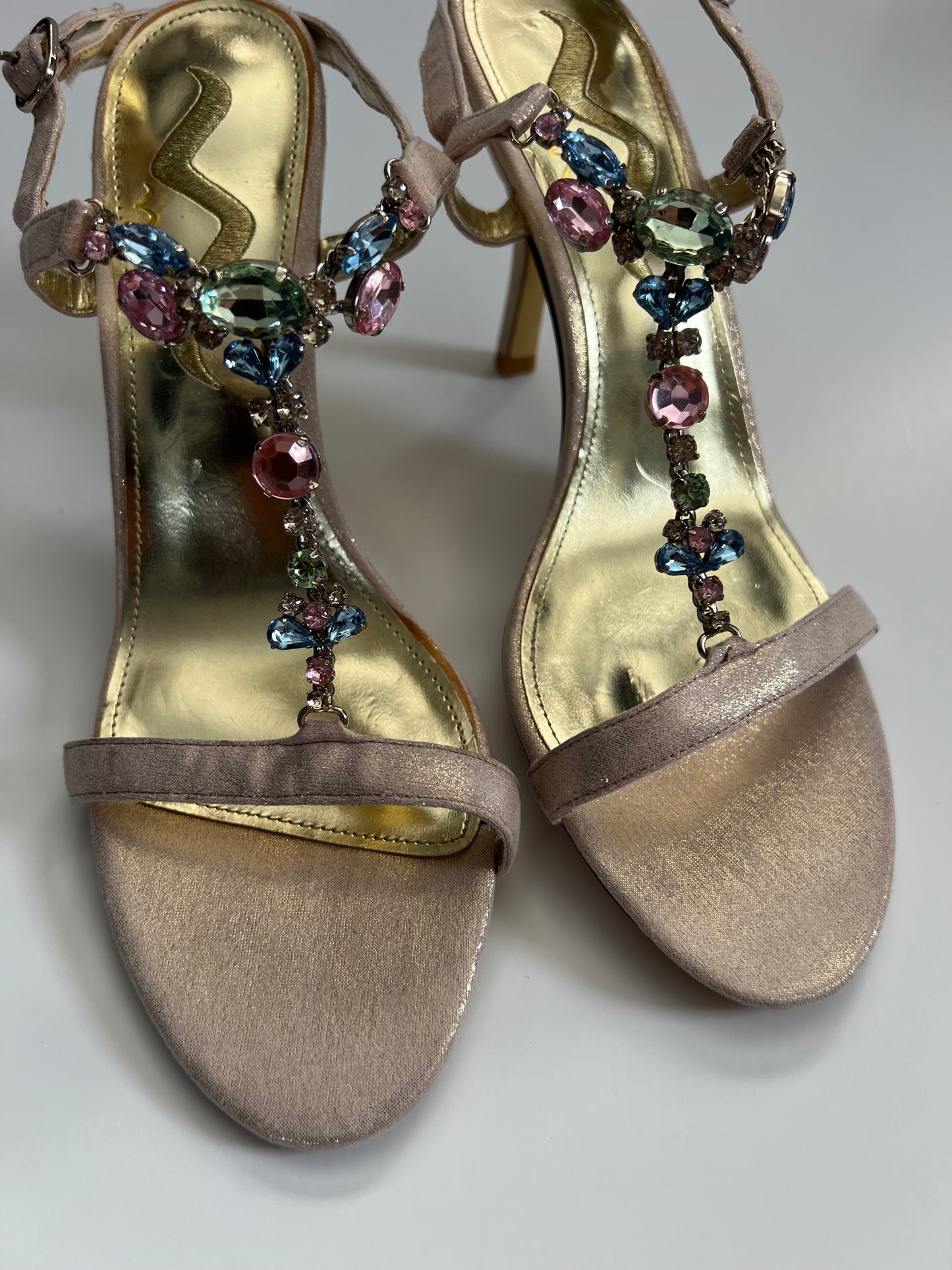 Vintage Nina Jewel Embellished Strappy Heels