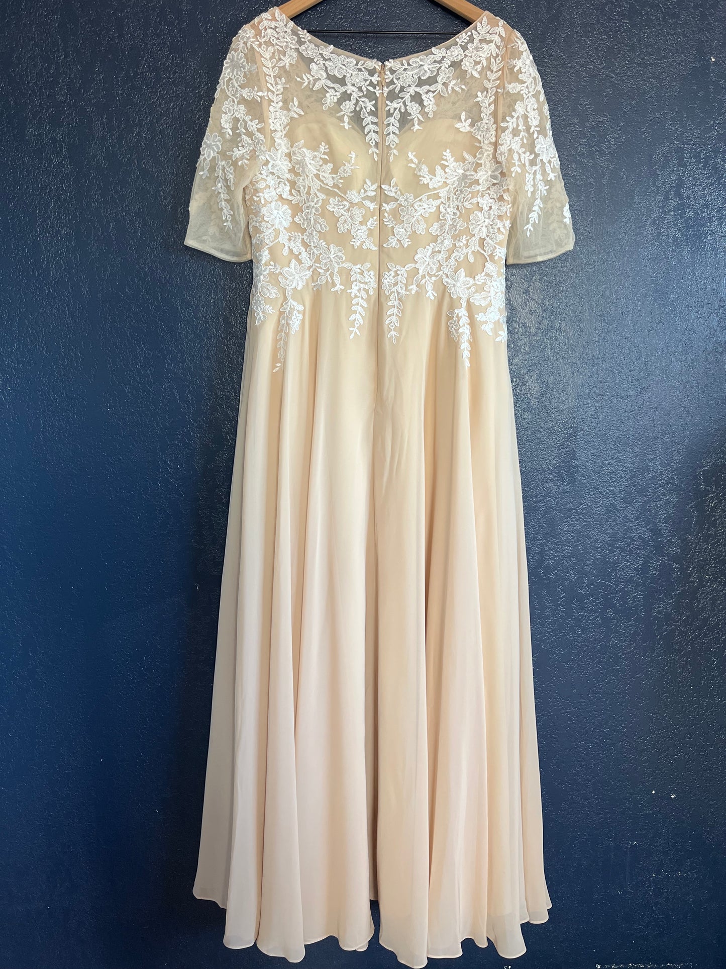 JJ’s House Champagne V-Neck Formal Gown