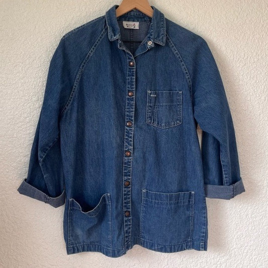 Stuffed Shirt Vintage Denim Snap Closure Long Sleeve Shirt