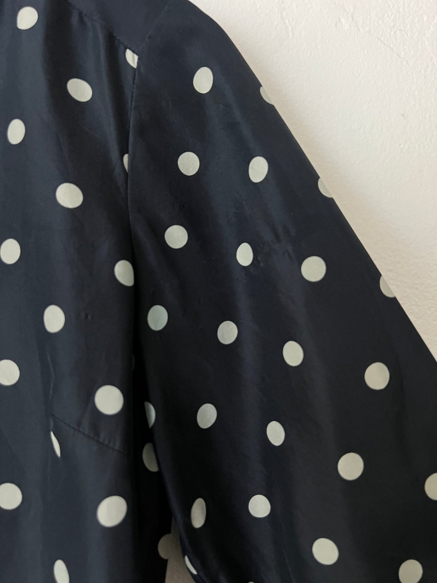 Brooks Brothers Polka Dot Silk Midi Fit & Flare Dres