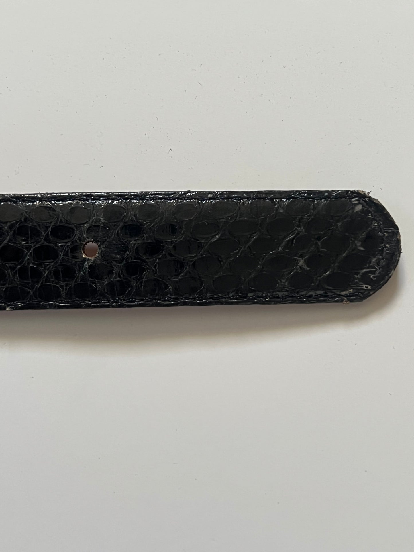 Vintage Leather Skinny Belt