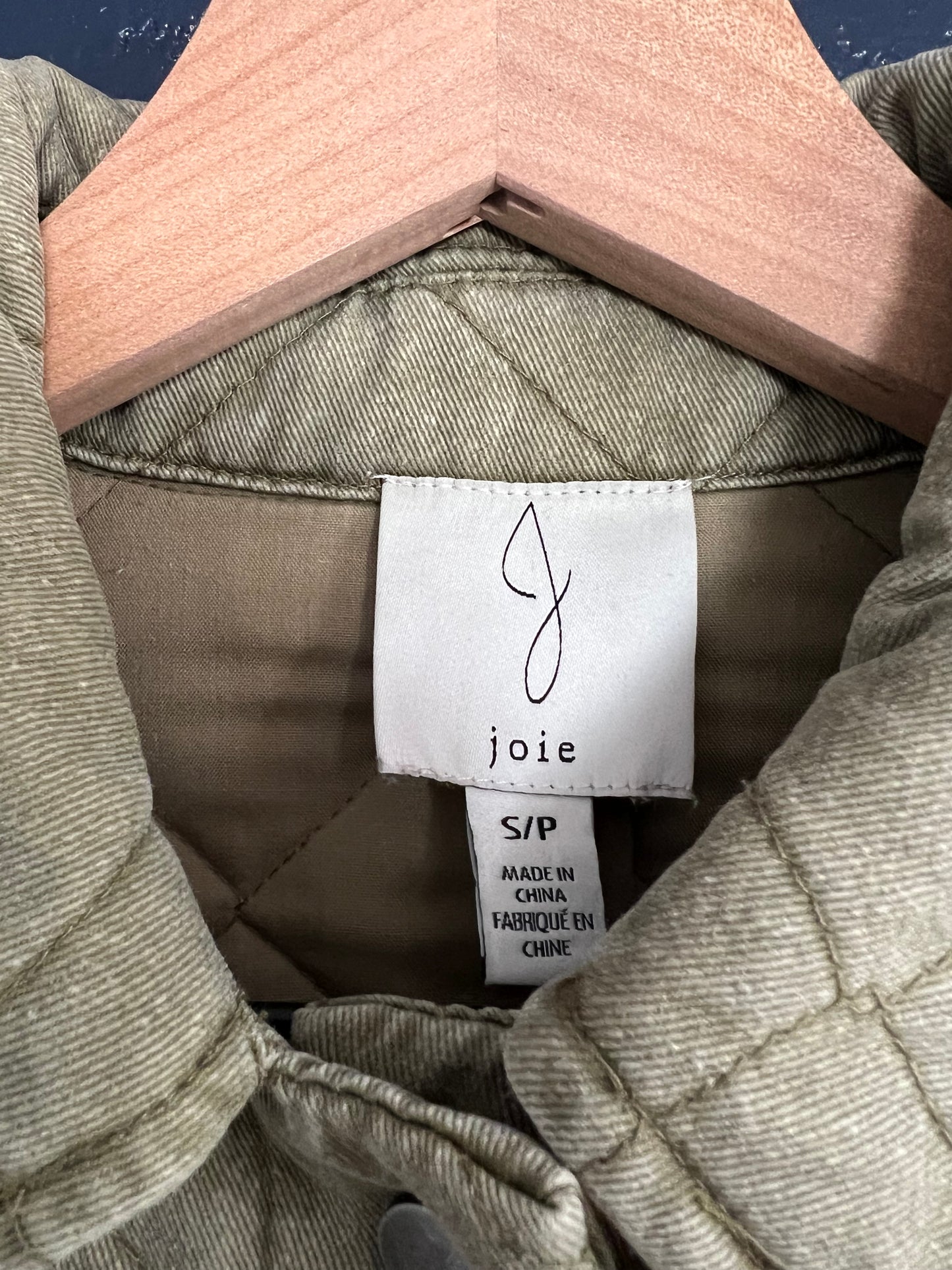 Joie Army Green Quilted Jacket