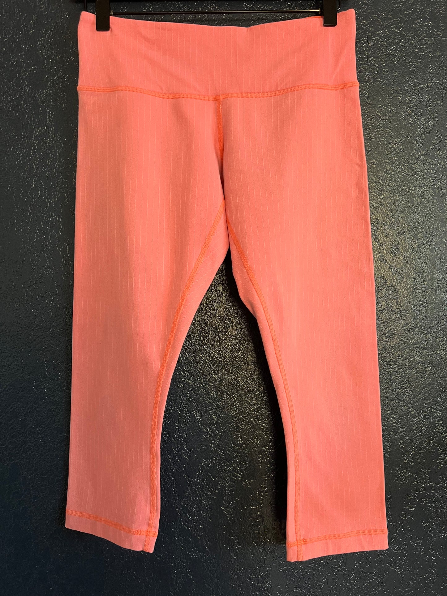 Vintage Lululemon Wunder Under Crop Low-Rise Pink Striped Leggings