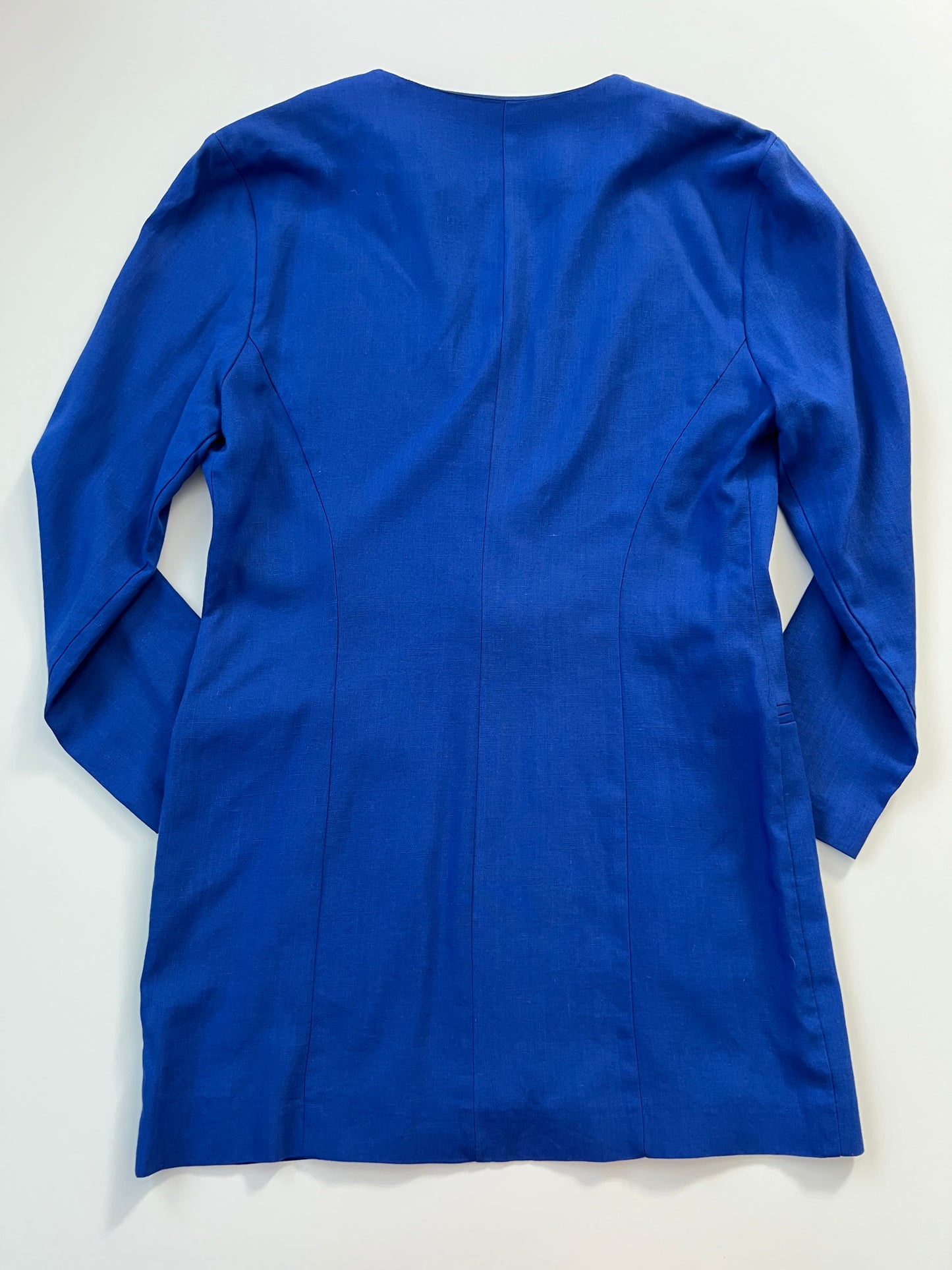 Vintage Katie Linen Blend Royal Blue Blazer