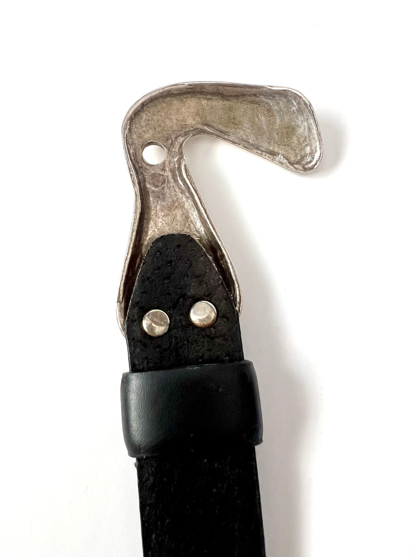 Vintage Chico’s Leather Adjustable Belt with Silver Buckle Closure