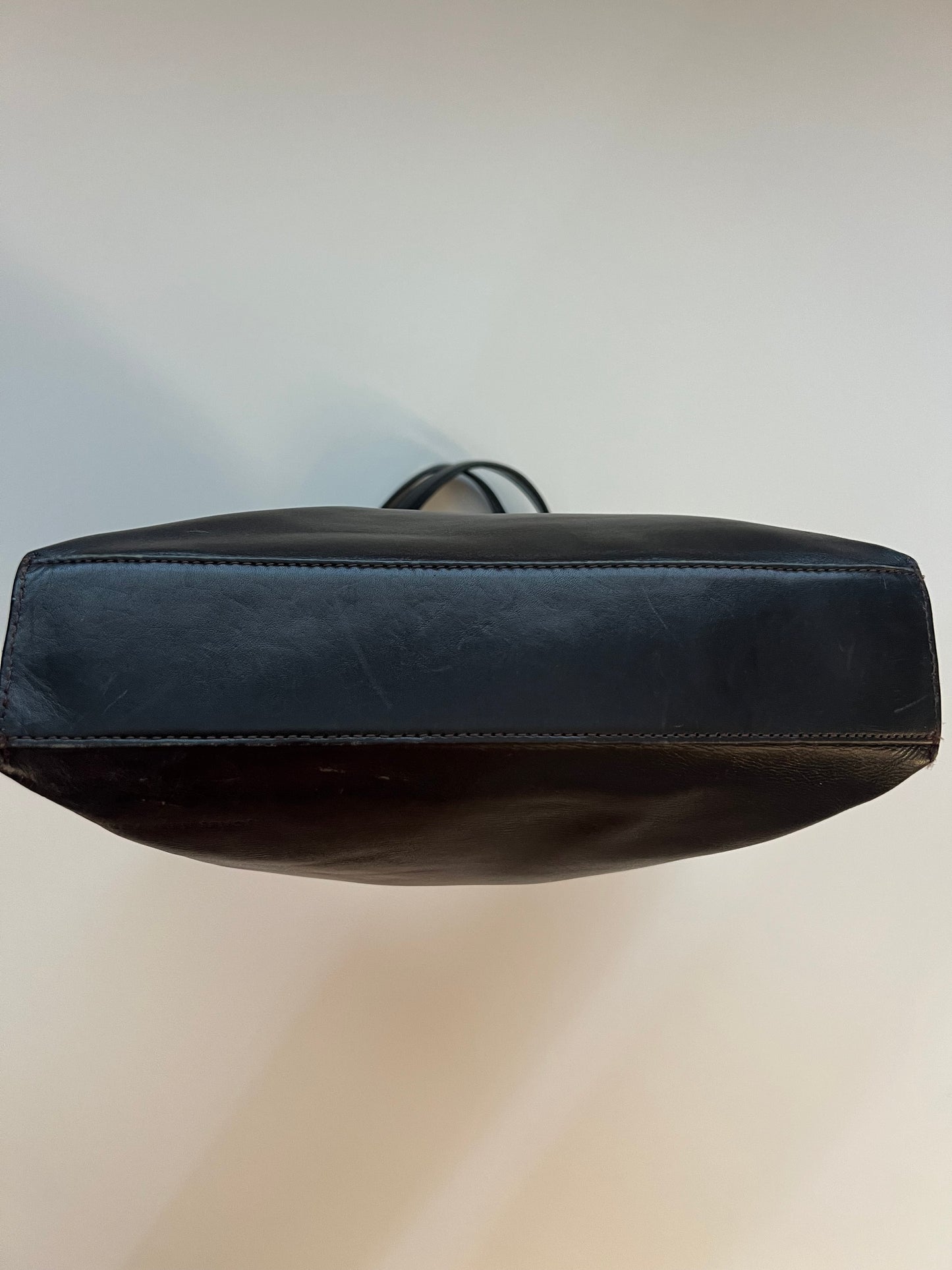 Vintage Jones New York Black Leather Shoulder Bag