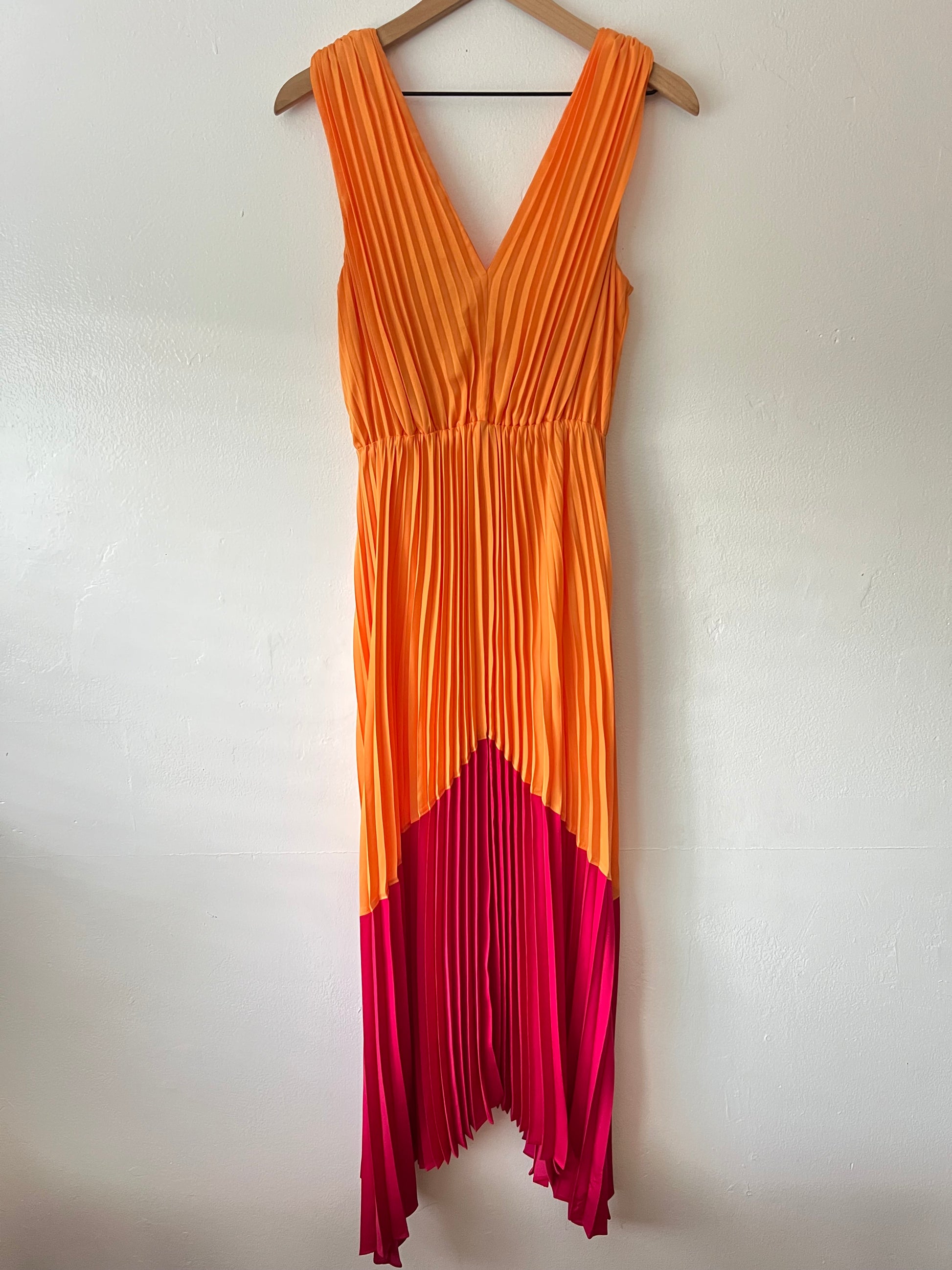 accordion pleated maxi dress Lucy Ribbed Knit Maxi Dress