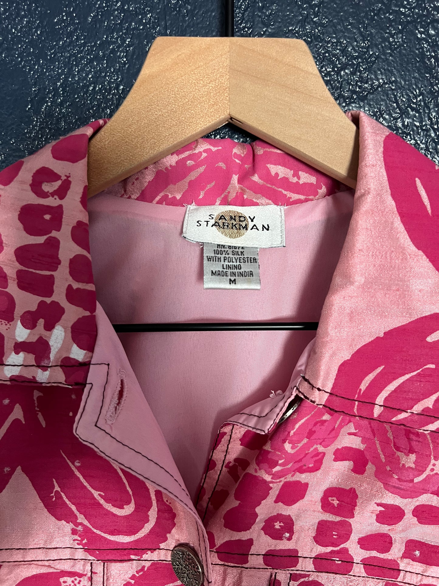 Vintage Sandy Starkman Pink Silk Jacket