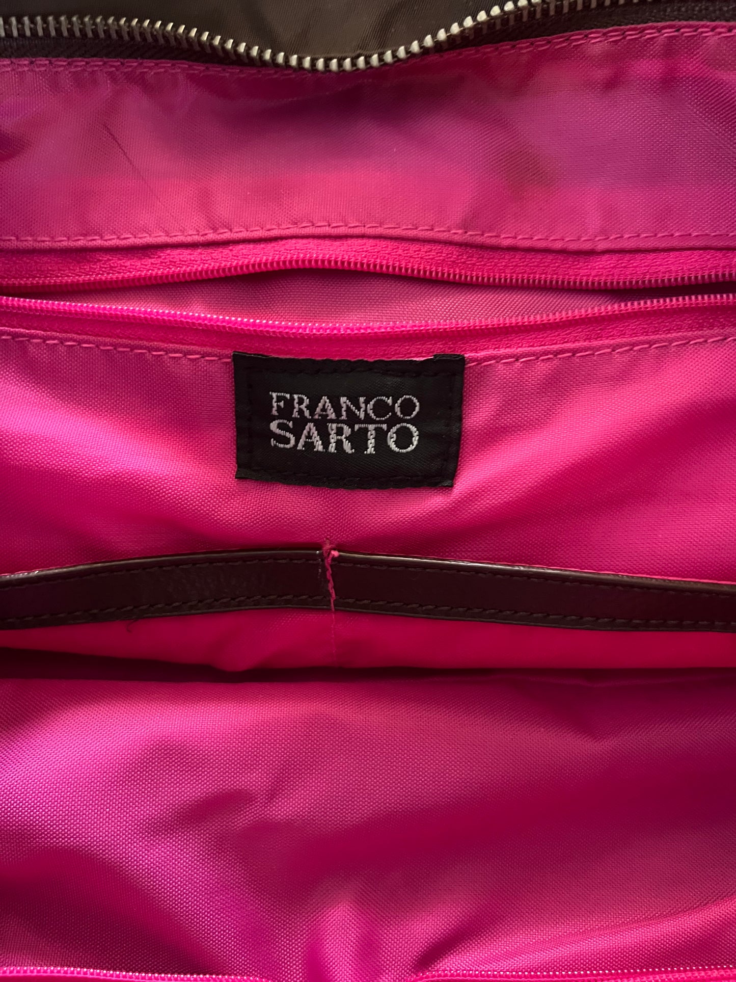 Vintage Franco Sarto Brown Nylon Shoulder Bag