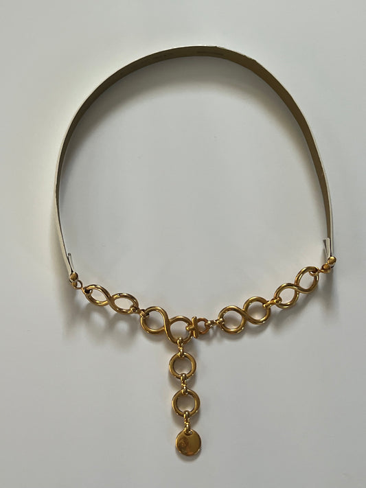 Vintage Nordstrom Leather Chain Statement Belt