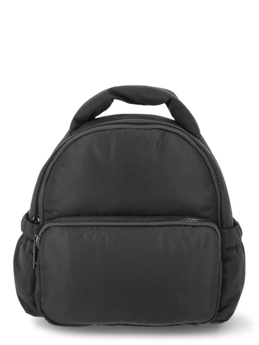No Black Puffy Mini Backpack
