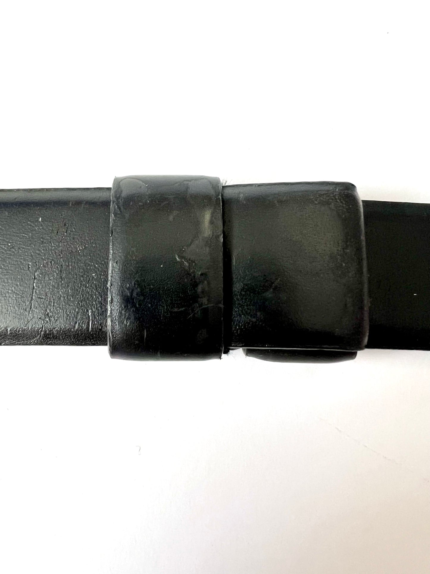 Vintage Chico’s Leather Adjustable Belt with Silver Buckle Closure