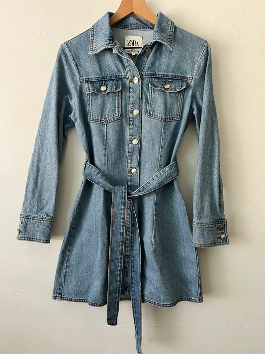 Zara Denim Shirt Dress