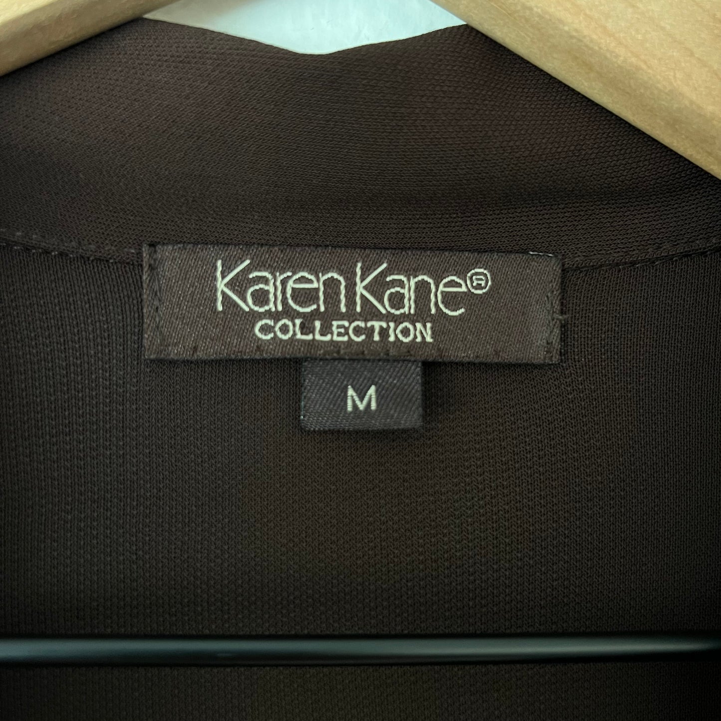 Karen Kane Collection Brown Button Down Long Sleeve