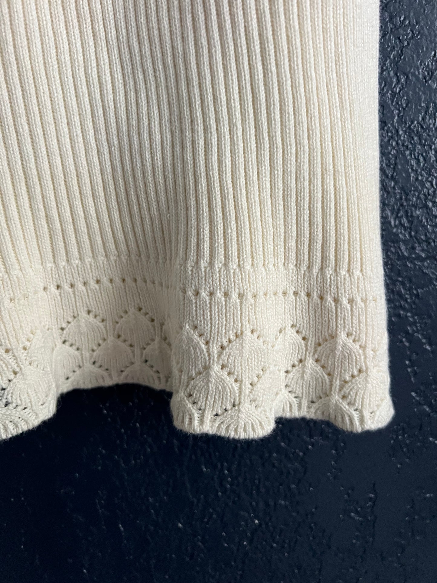 Cream Reversible Knit Tank