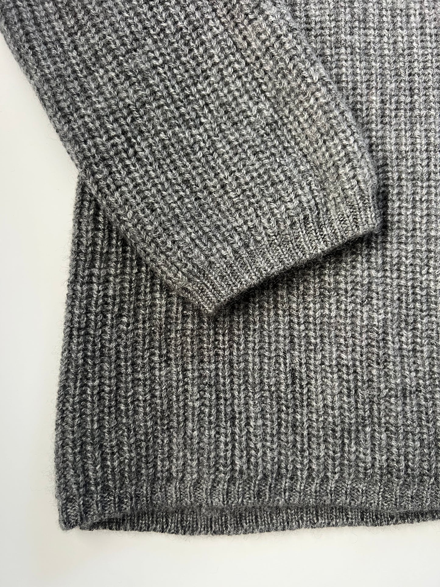 Jenni Kayne Cashmere Fisherman Back-Slit Ribbed Sweater