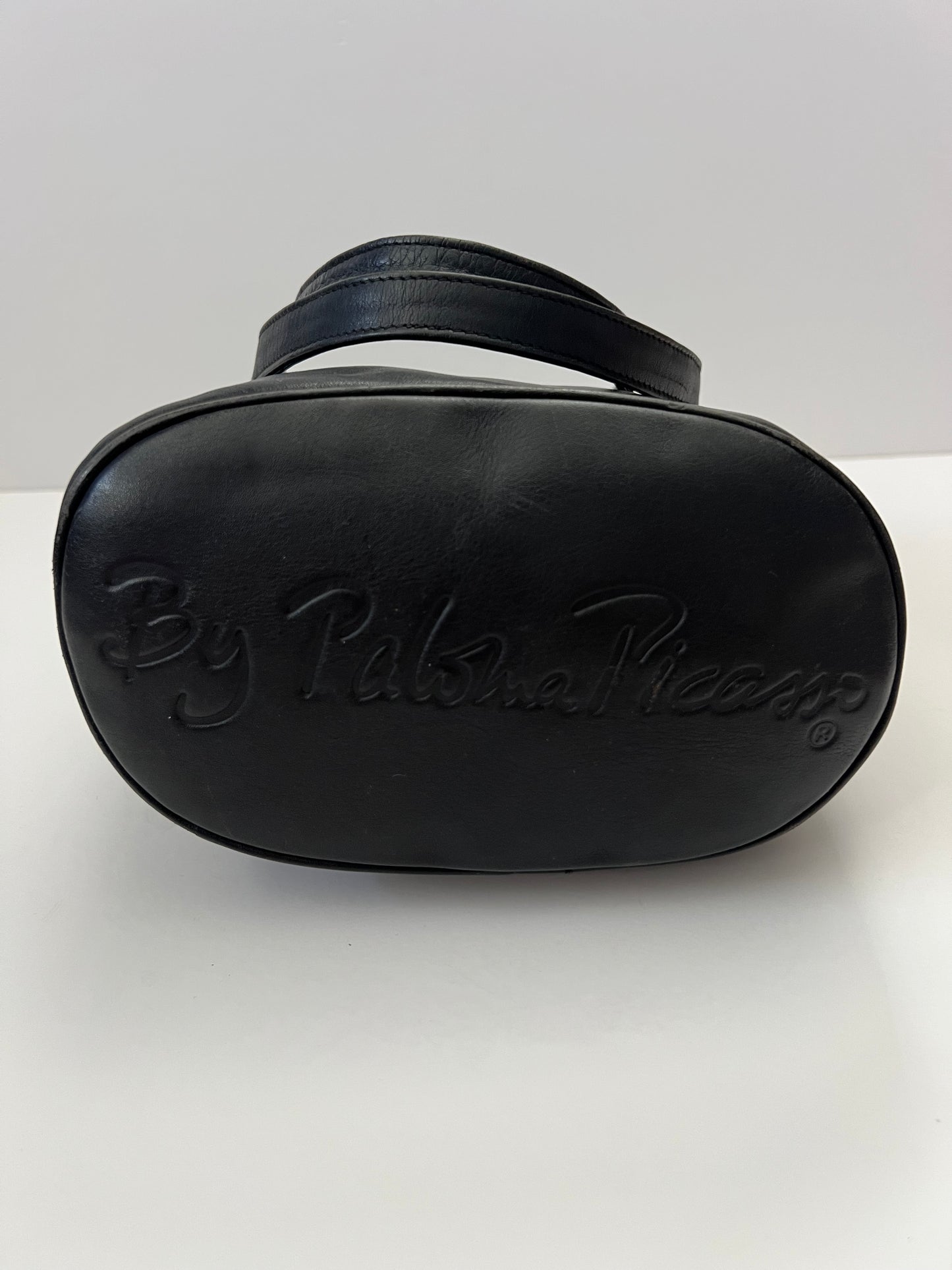 Vintage Paloma Picasso Black Bucket Bag