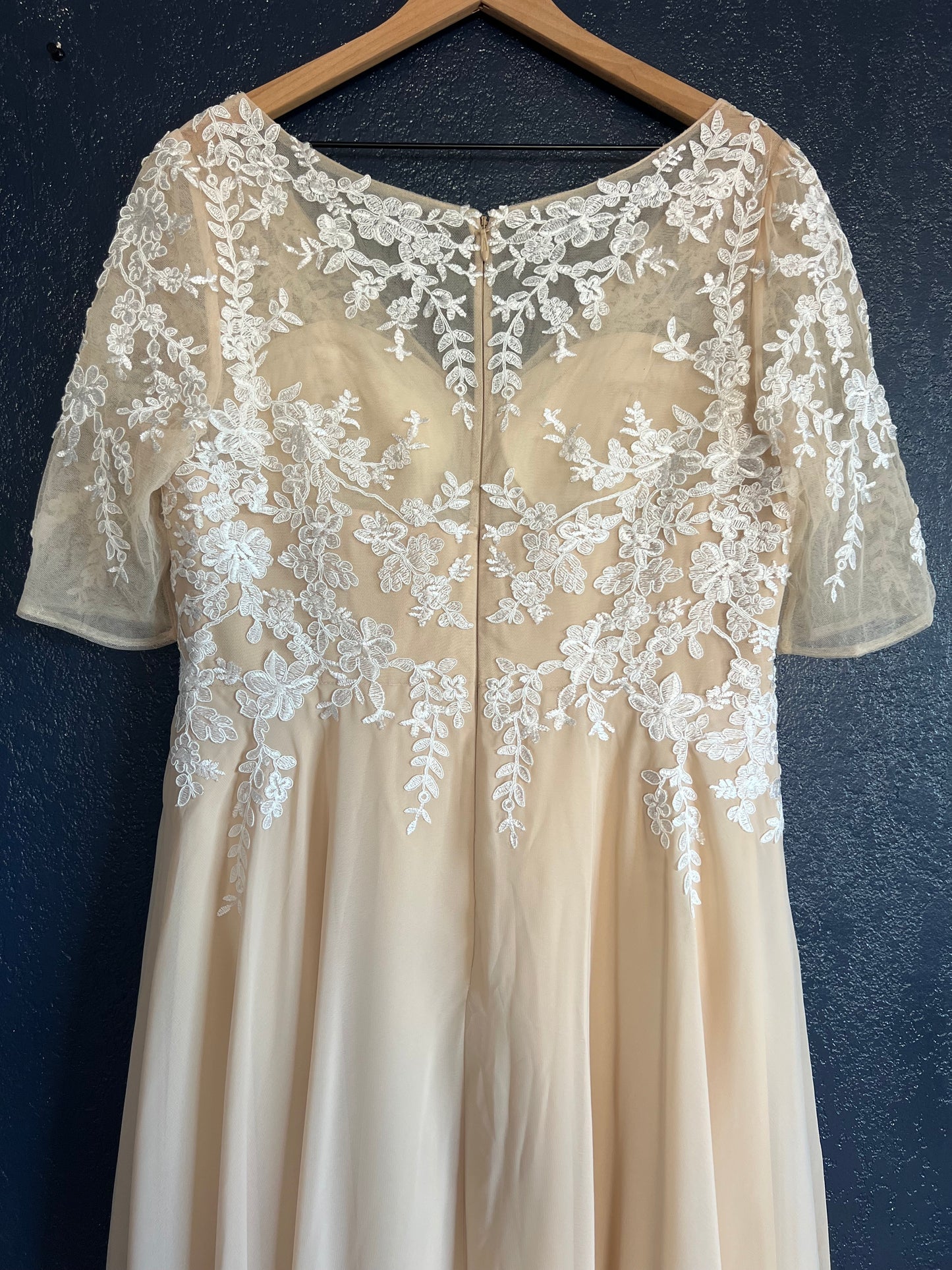 JJ’s House Champagne V-Neck Formal Gown