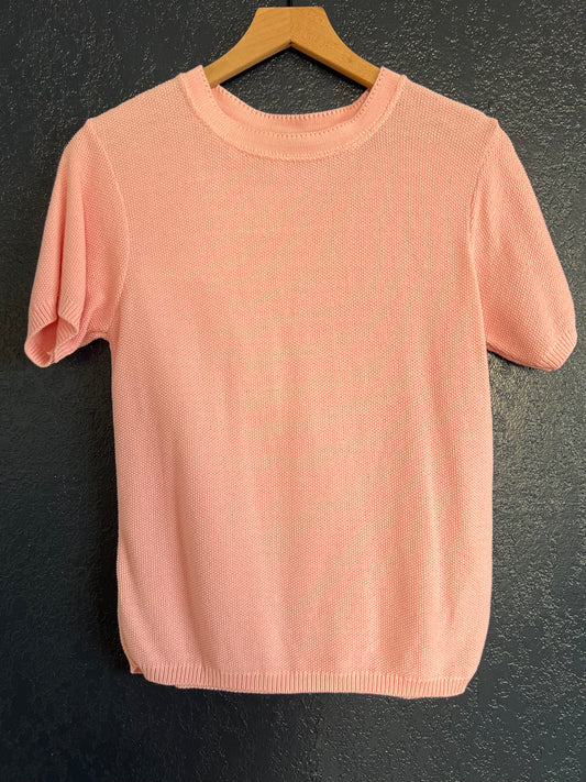 Vintage White Stag Cotton Knit Top